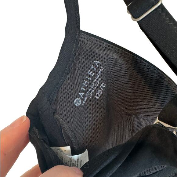 Athleta Twist Up Bikini Top Black 32 B / C - Picture 6 of 9